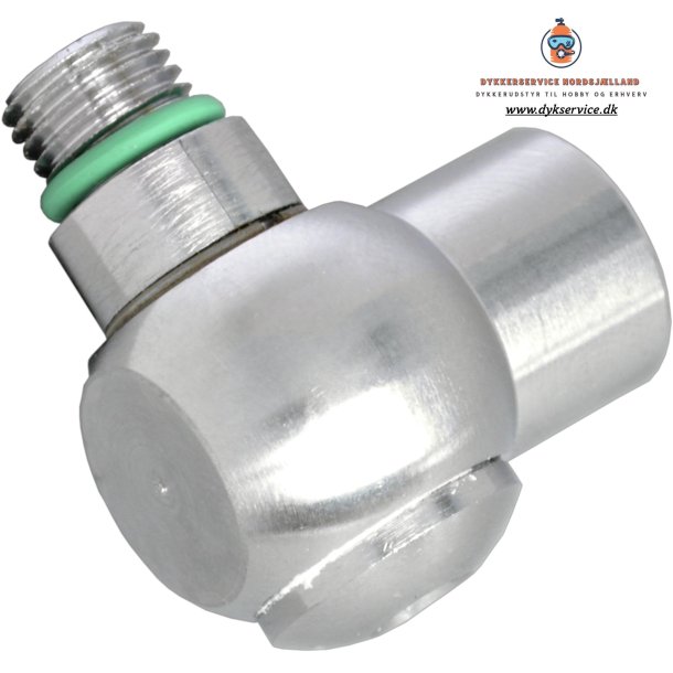 3/8" UNF 90&deg; Lavtryks Slangeadapter