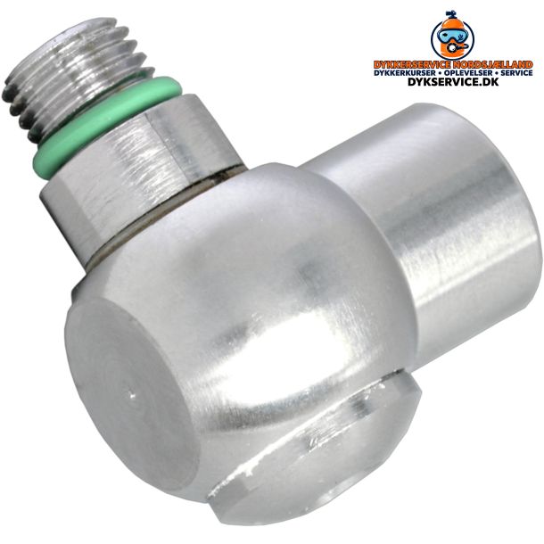 3/8" UNF 90&deg; Lavtryks Slangeadapter
