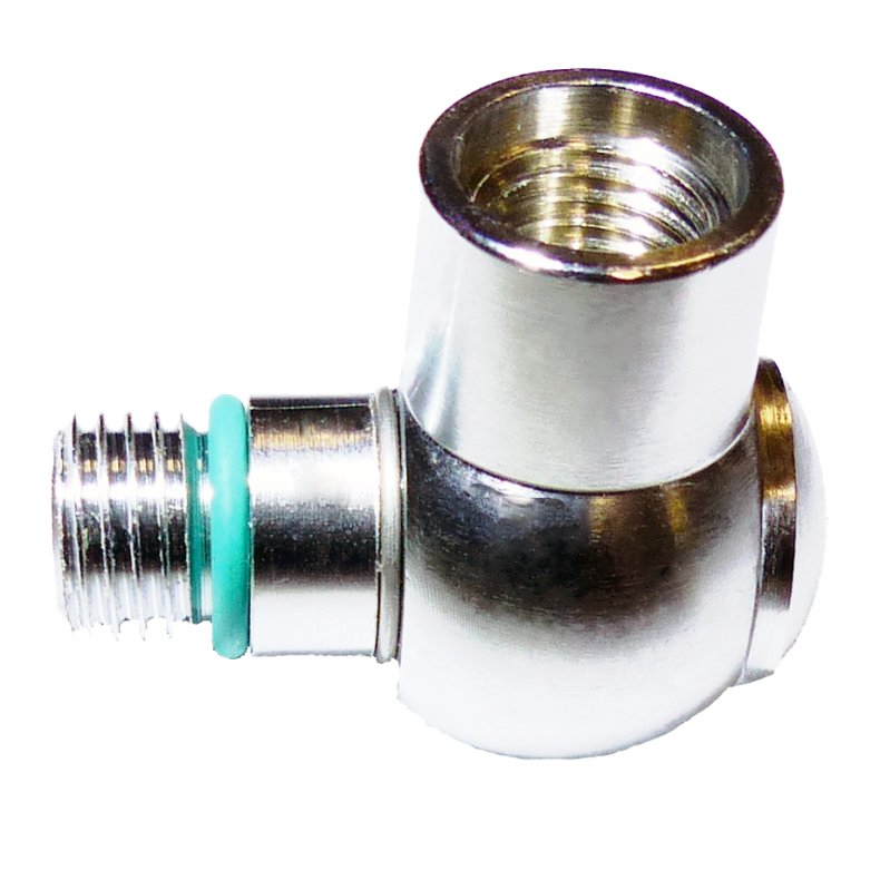 7/16" UNF 90&deg; Hjtryks Slangeadapter