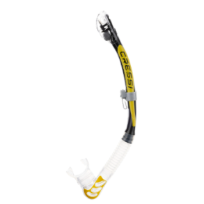 ALPHA ULTRA DRY SNORKEL SIL. CLEAR/TUBE SORT GUL