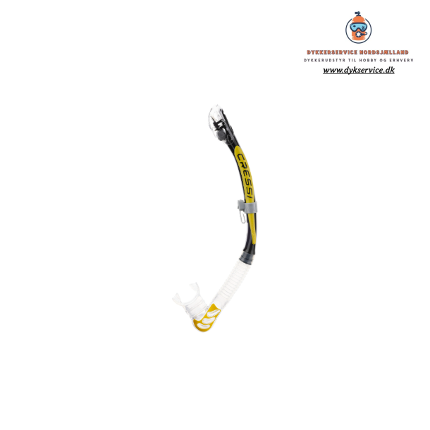 ALPHA ULTRA DRY SNORKEL SIL. CLEAR/TUBE SORT GUL
