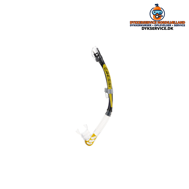 ALPHA ULTRA DRY SNORKEL SIL. CLEAR/TUBE SORT GUL