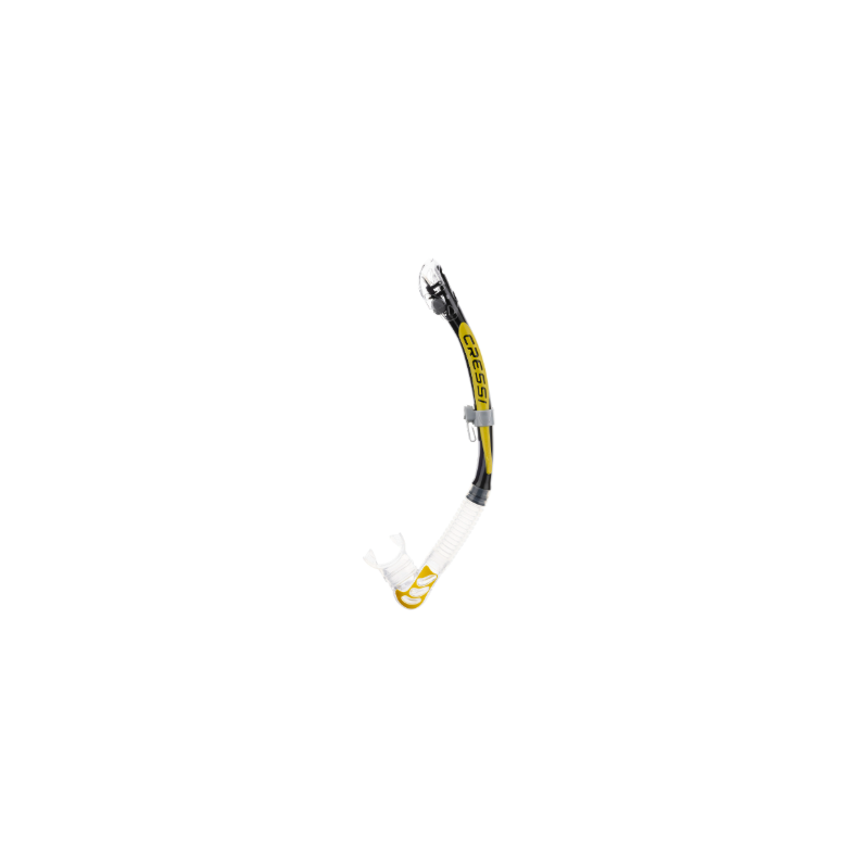 ALPHA ULTRA DRY SNORKEL SIL. CLEAR/TUBE SORT GUL