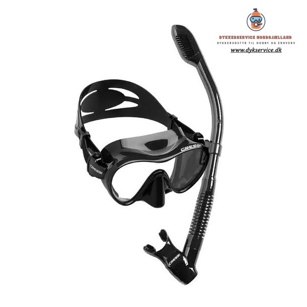 Dykkermaske F1 og snorkel supernova dry sort