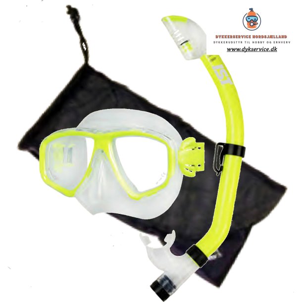 Dykkermaske og snorkel Global Gul