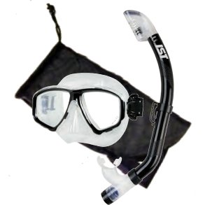 Dykkermaske og snorkel Global sort