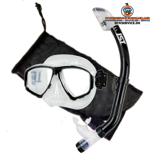 Dykkermaske og snorkel Global sort