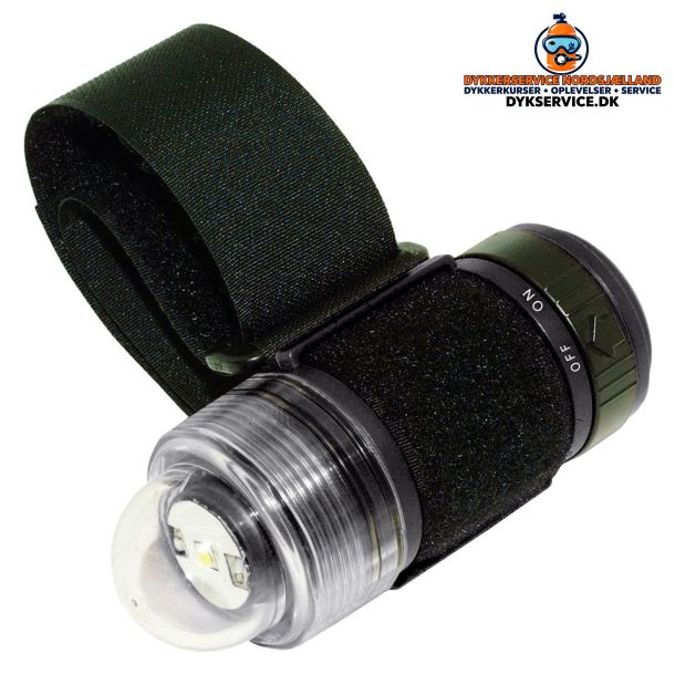 Strobe og lygte 160 Lumen sort