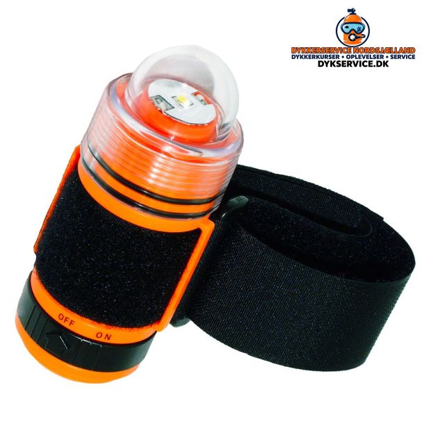 Strobe og lygte 160 Lumen orange