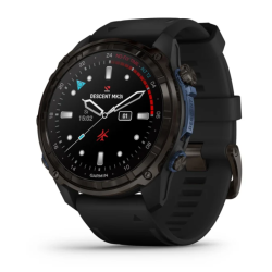 Garmin Descent Mk3i  43 mm Carbon Grey DLC-titanium med sort silikonerem