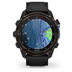 Garmin Descent Mk3i  43 mm Carbon Grey DLC-titanium med sort silikonerem