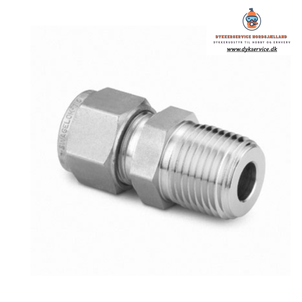 MALE CONNECTOR. 6MM O.D. - 1/4" BSPT (NPT)