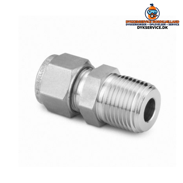 MALE CONNECTOR. 6MM O.D. - 1/4" BSPT (NPT)