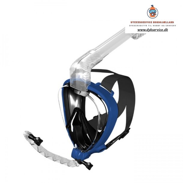 Snorkelmaske L/XL helmaske Bl&aring;