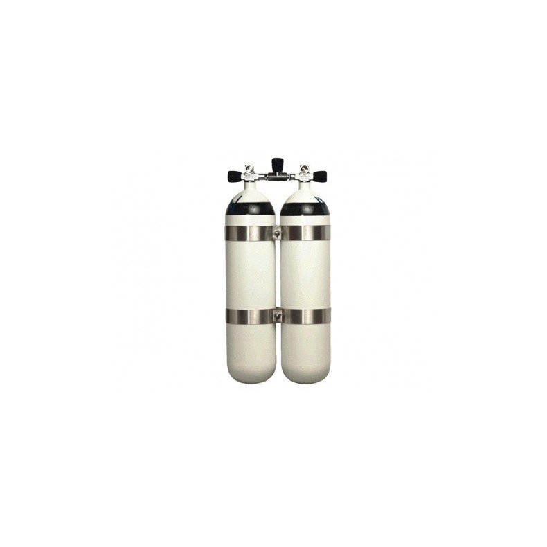 Dykkerflaske dobbeltst 2x8,5 liter 300bar