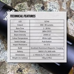 Dykkerlygte micro varilux 850 lumen