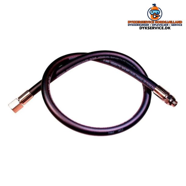 Gummi regulatorslange 101cm sort